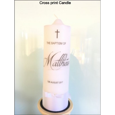 Cross Printed Candle